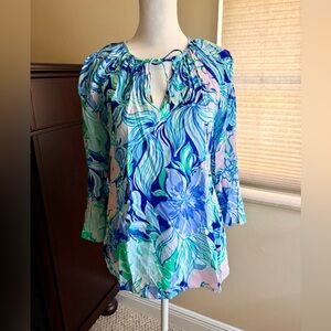 Lilly Pulitzer Willa Flounce Sleeve Top